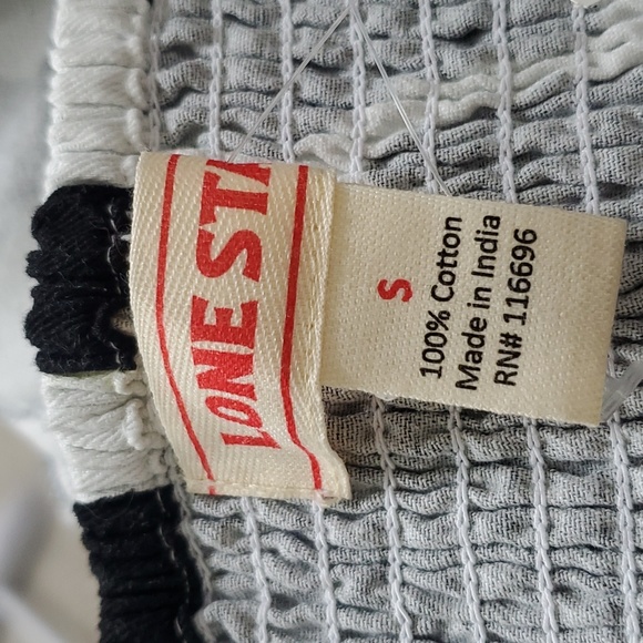 Lone Star. Crop Top. Cow Print. Black and White. Size S - Picture 3 of 4